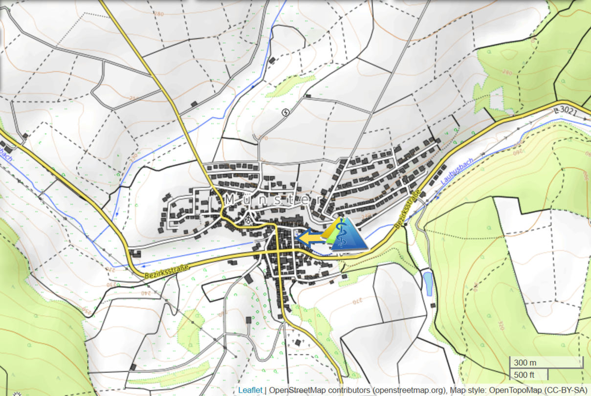 Anfahrtsskizze: Hinterstraße 1, 65618 Selters-Münster